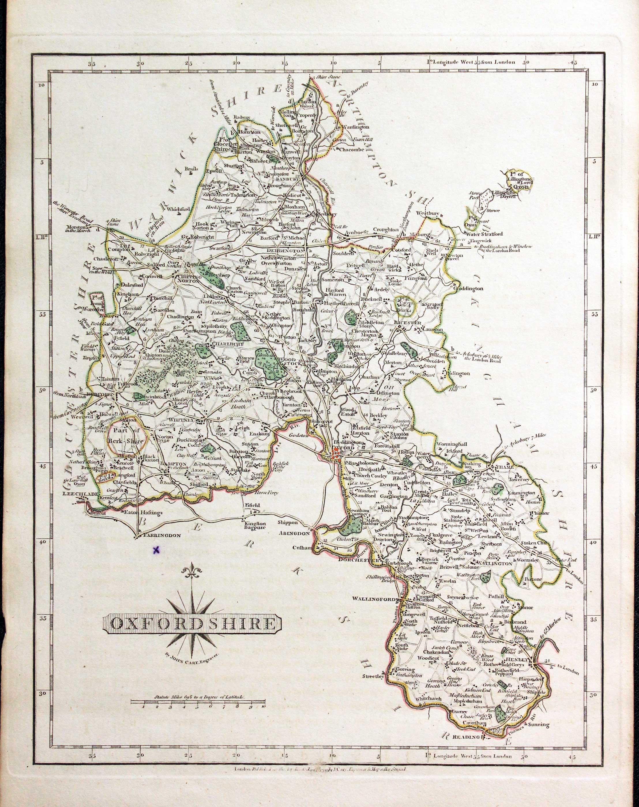 Antique Maps of Oxfordshire