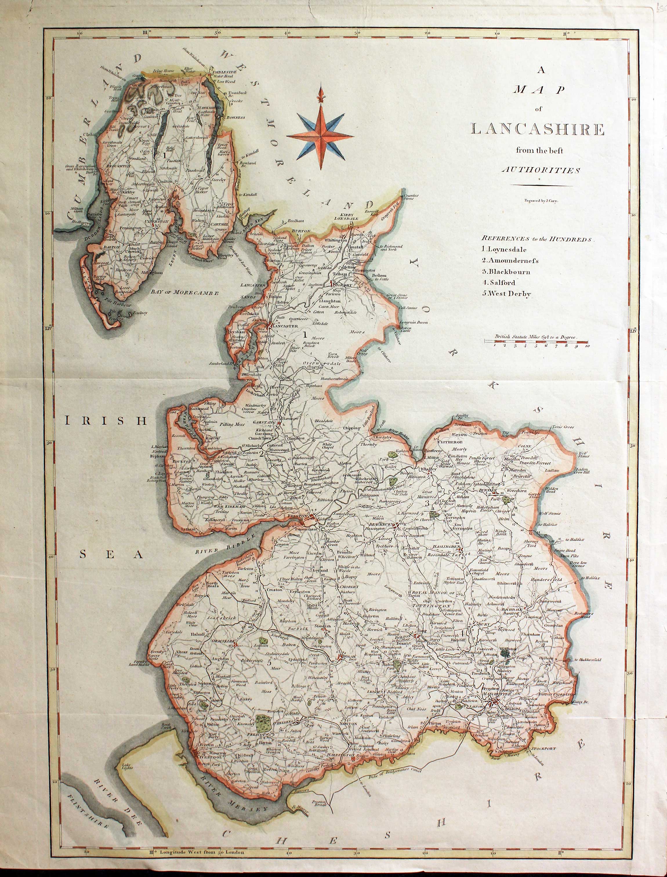 Antique Maps Of Lancashire - Richard Nicholson