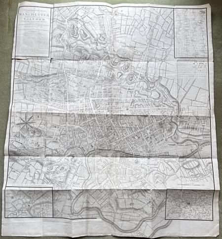 18th century plan of Manchester by Charles Laurent