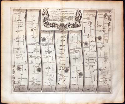 Plate 46 London to Norwich John Ogilby Road Map 1675