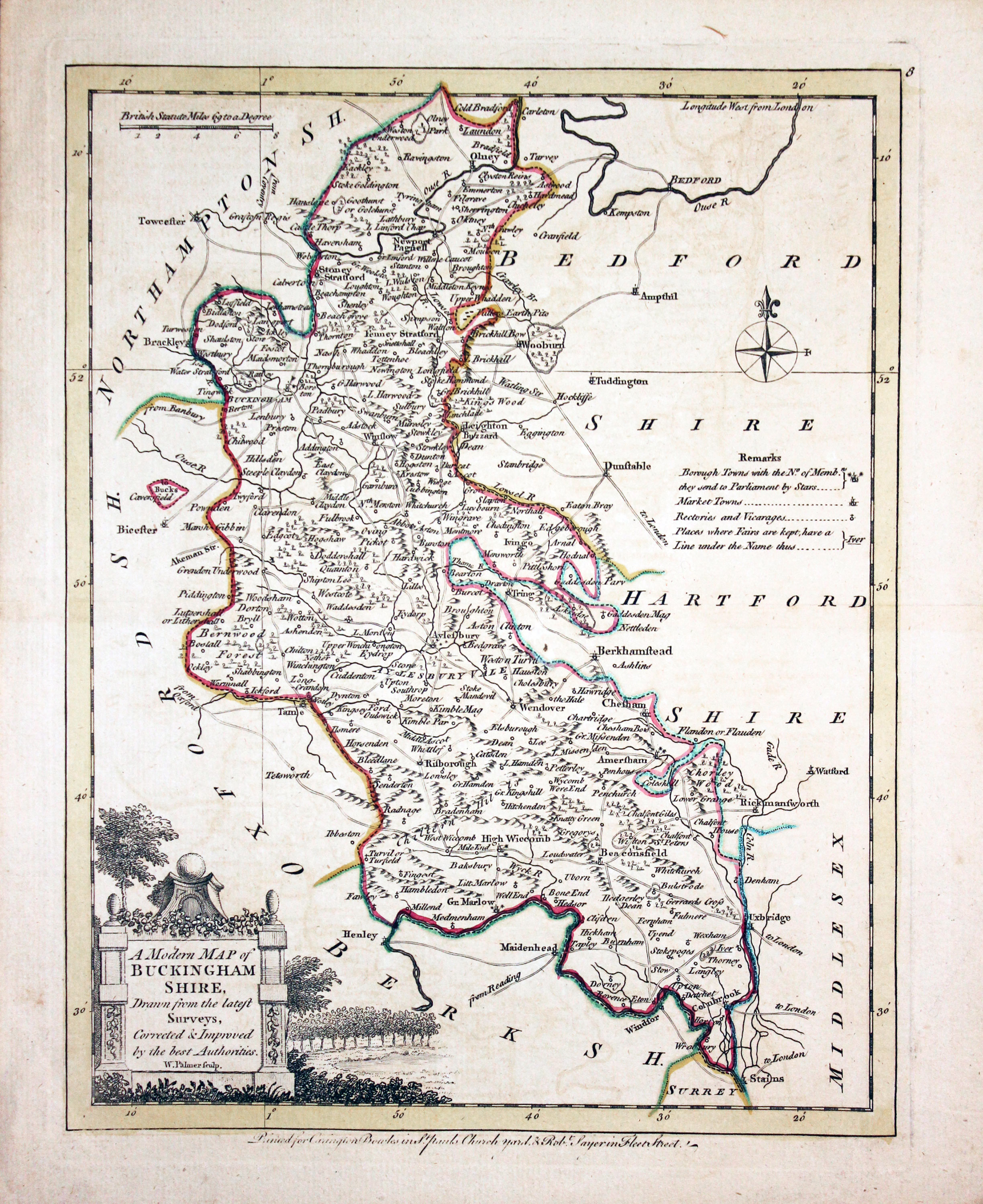 Antique Maps of Buckinghamshire - Richard Nicholson