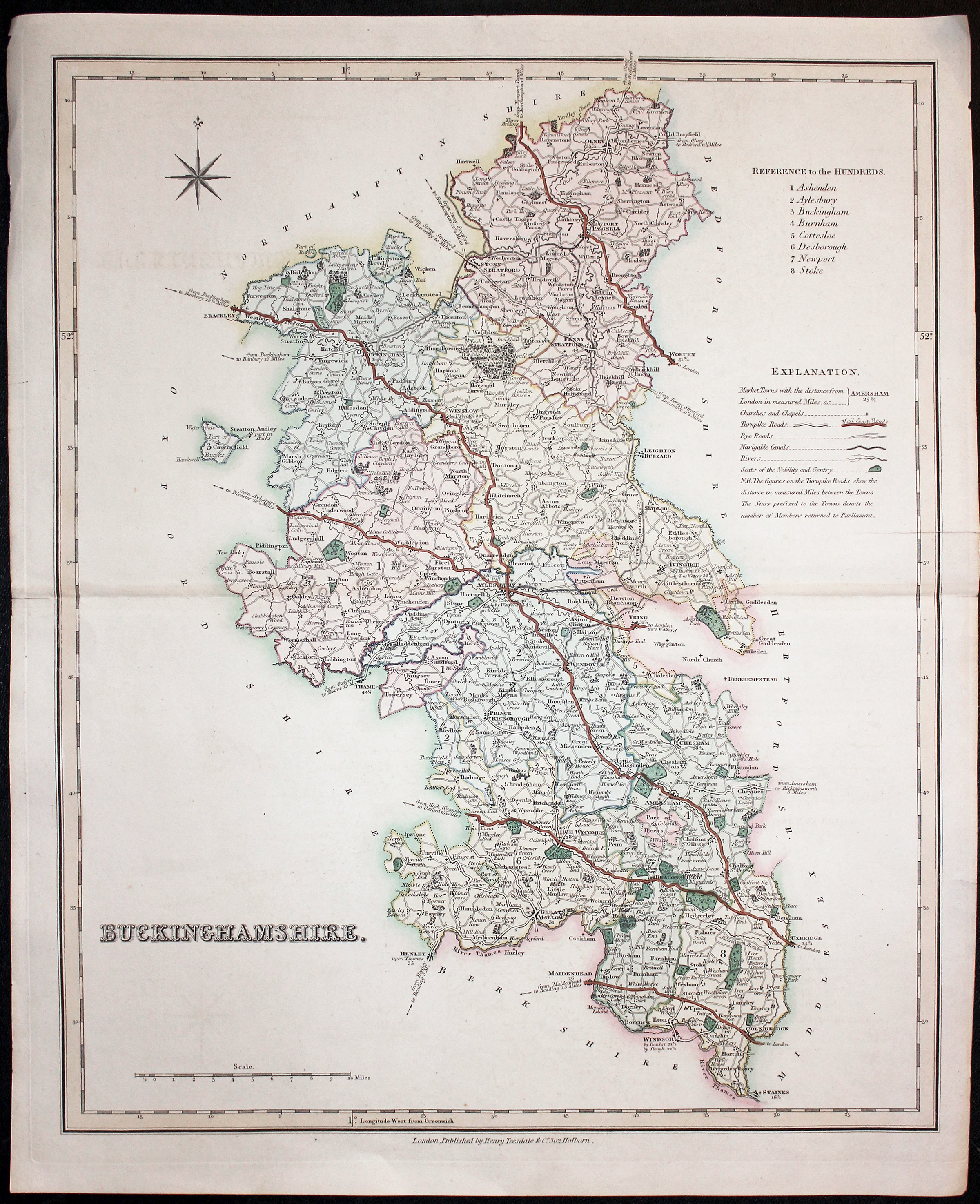 Antique Maps Of Buckinghamshire - Richard Nicholson