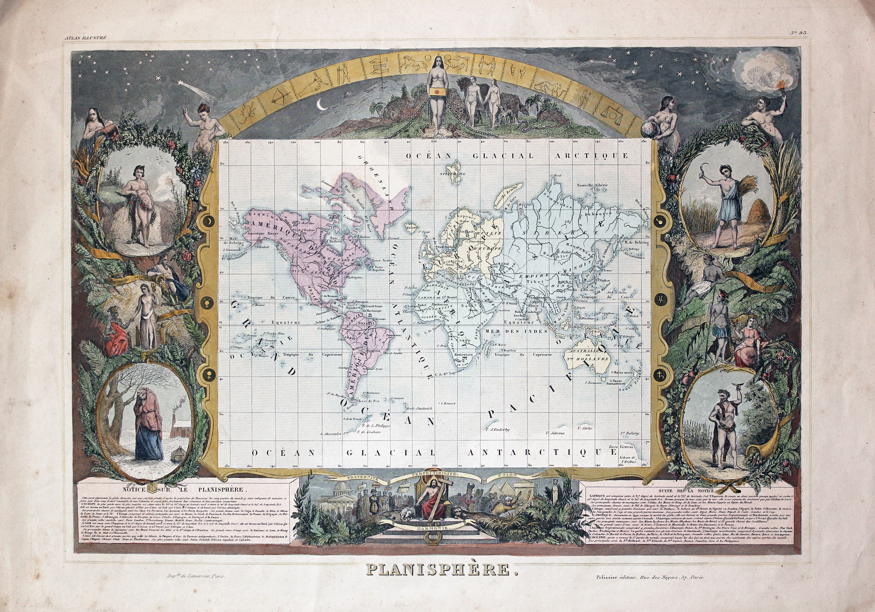 Antique Maps of the World - Richard Nicholson of Chester