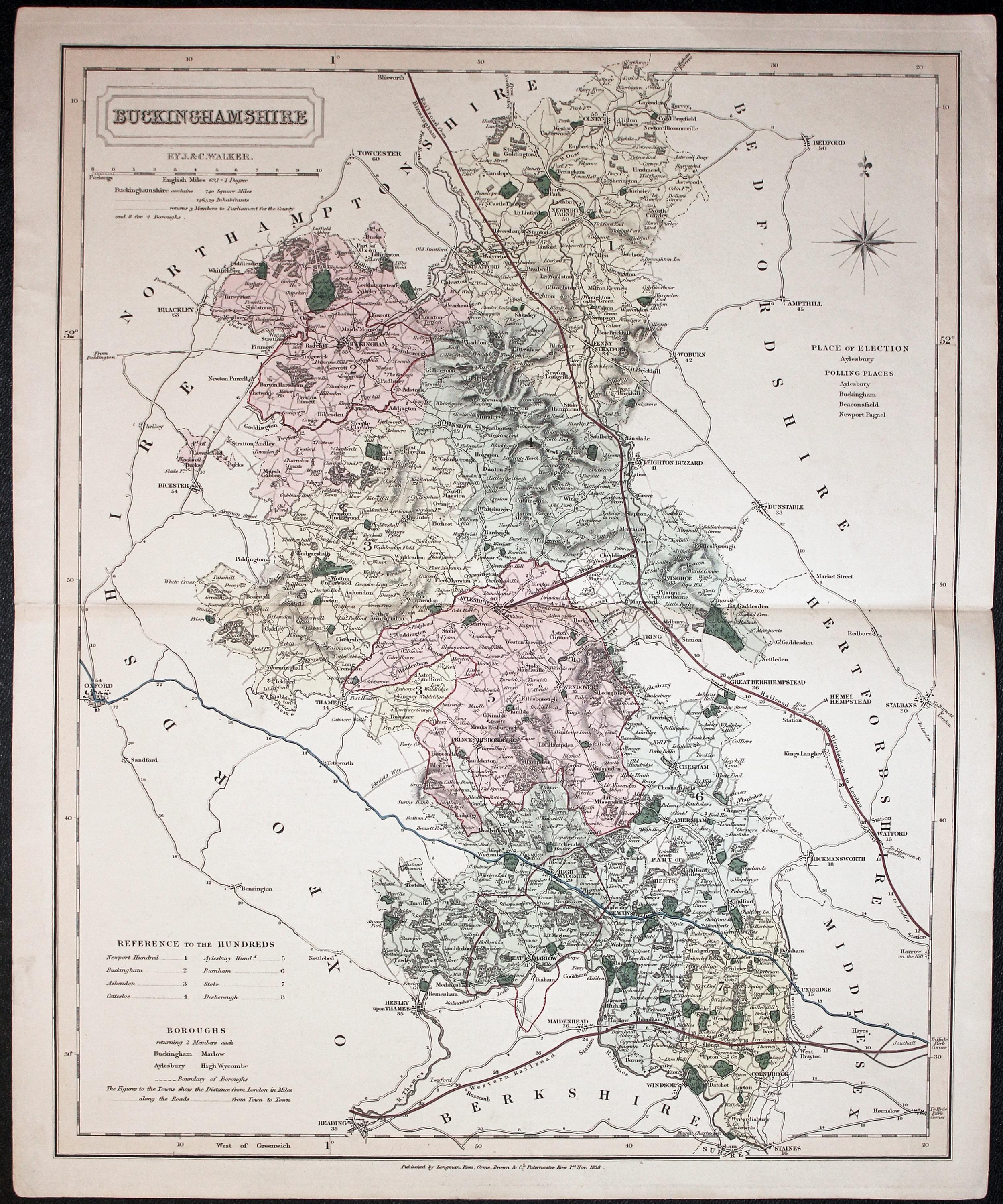 Antique Maps of Buckinghamshire - Richard Nicholson