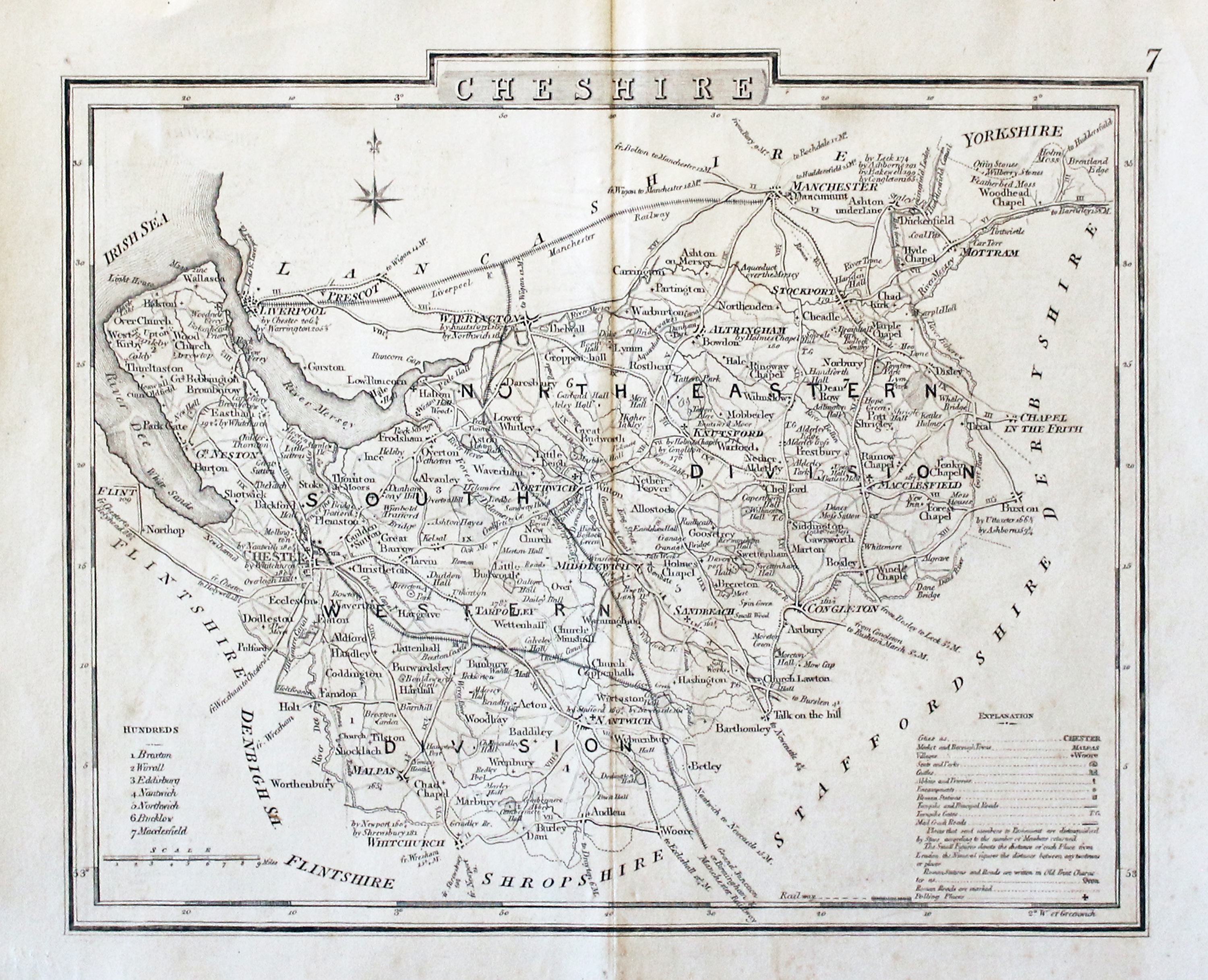 Antique Maps of Cheshire - Richard Nicholson