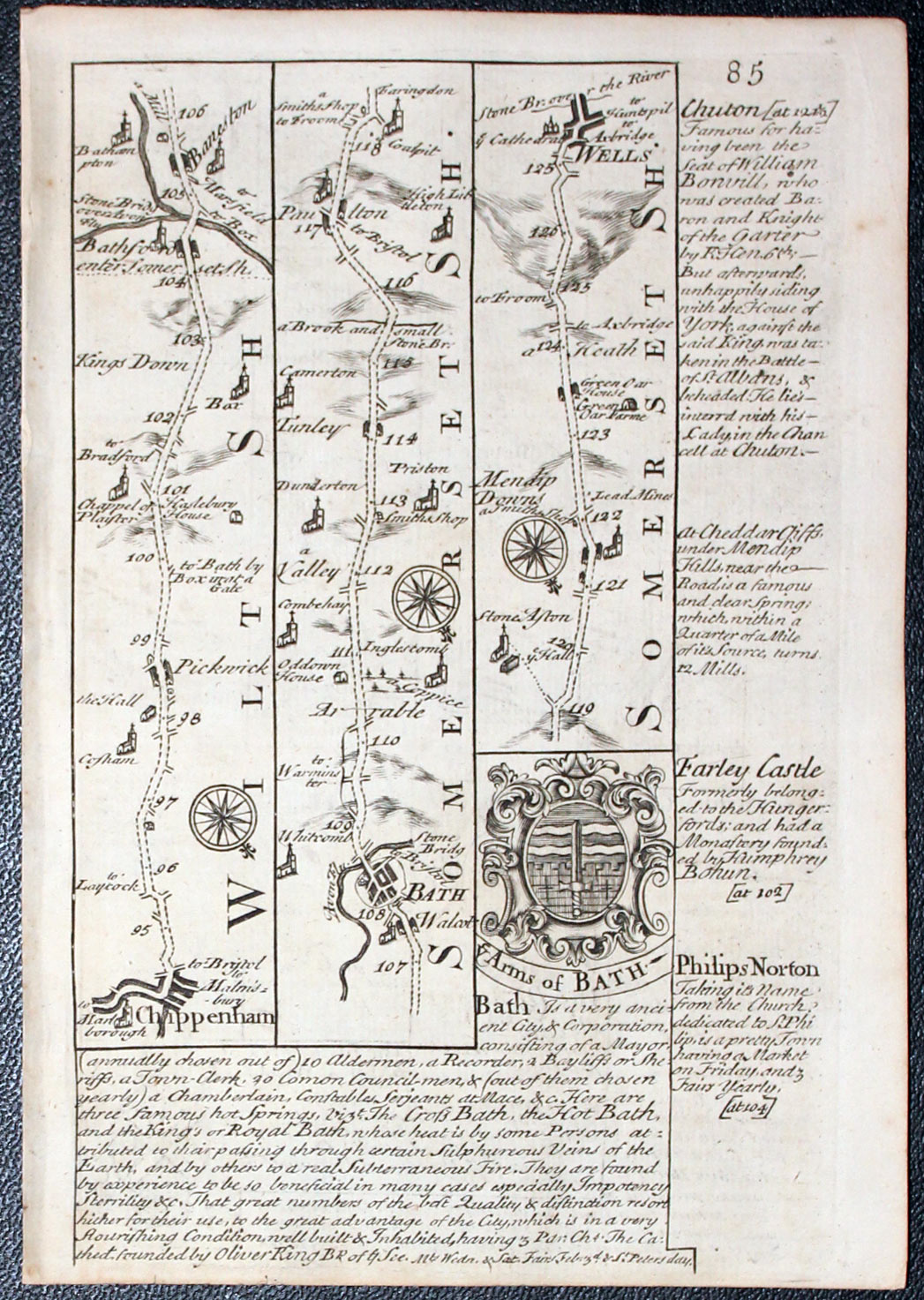 18th century Road Maps of England - Richard Nicholson