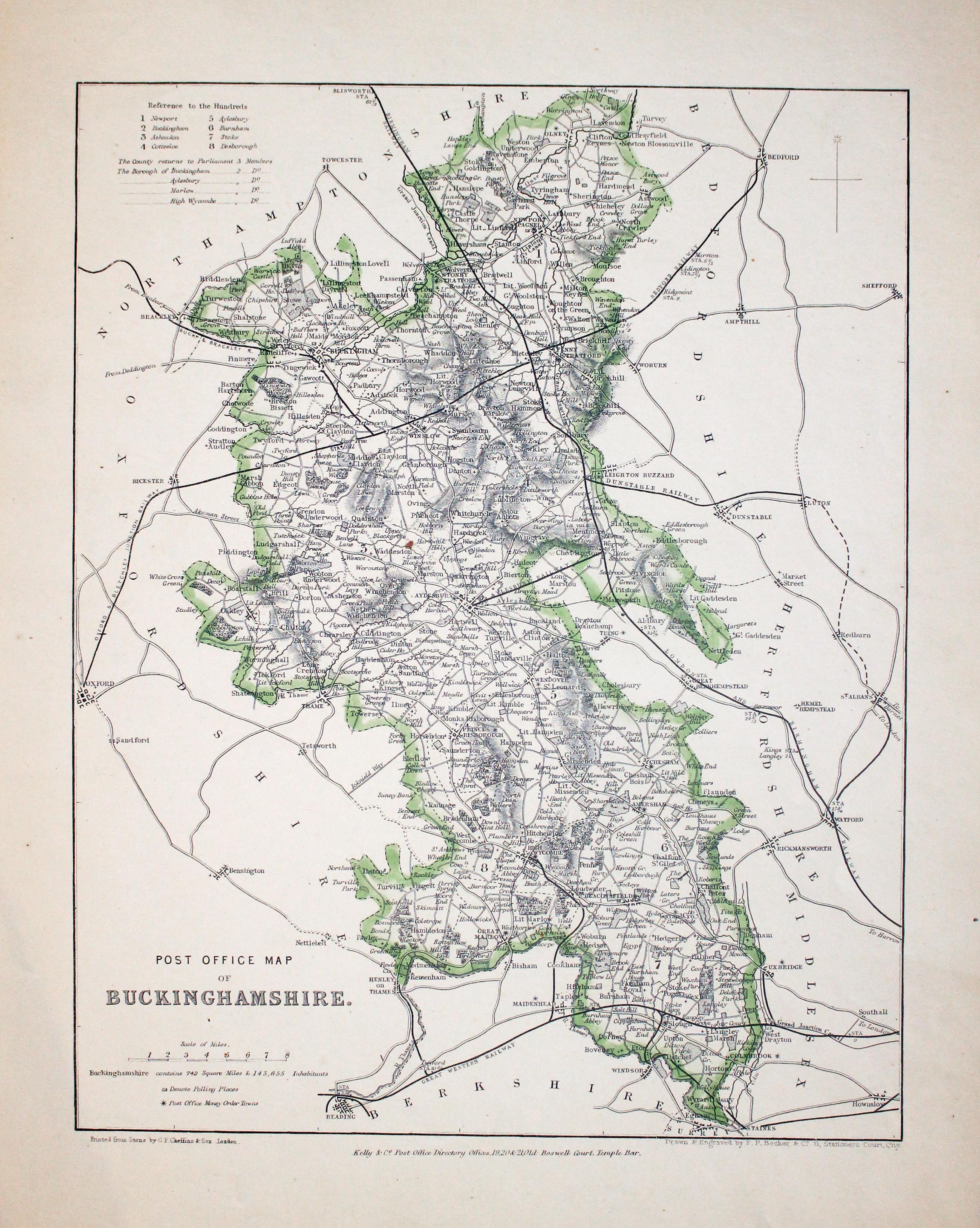 Antique Maps of Buckinghamshire - Richard Nicholson