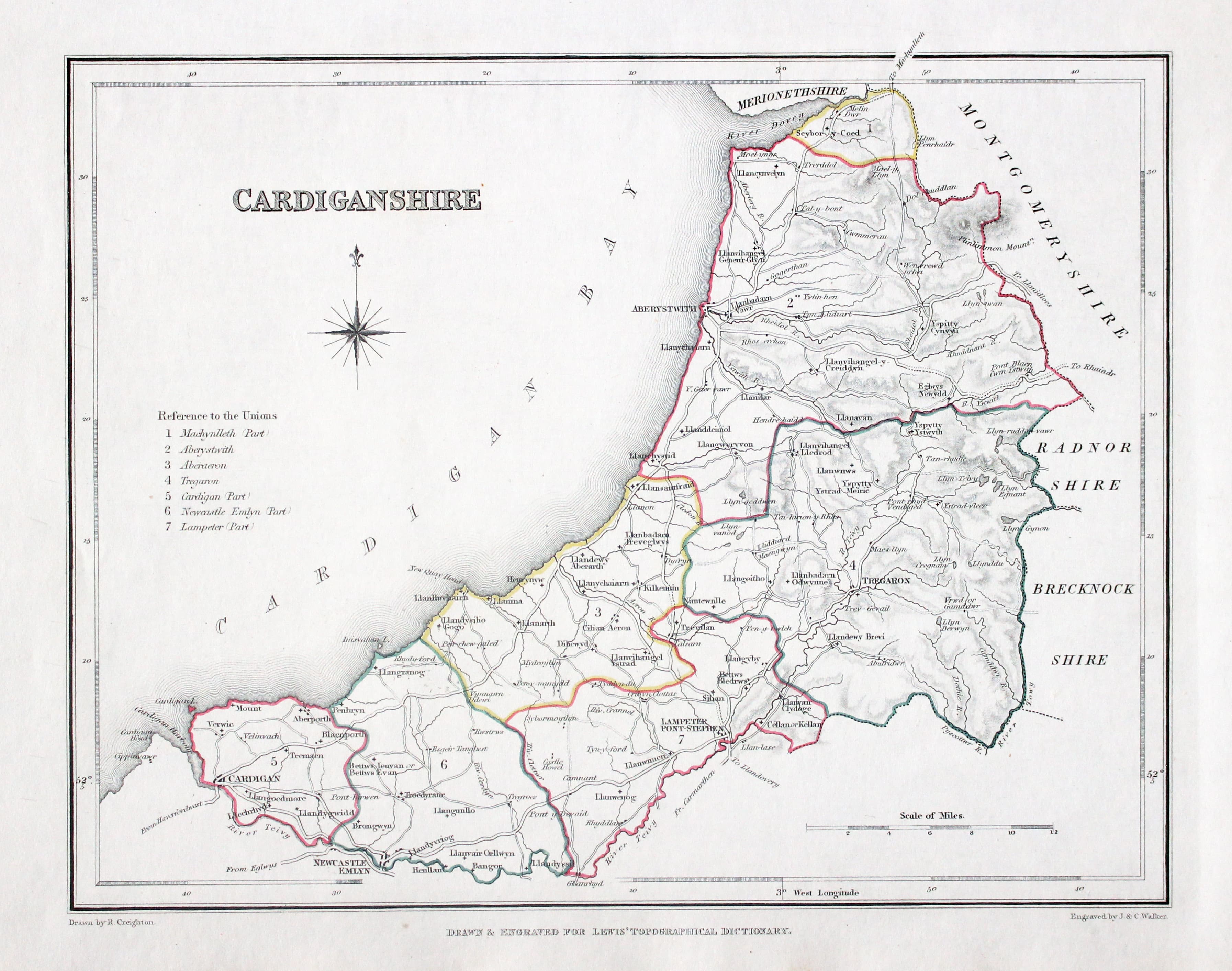 Antique Maps of Cardiganshire - Richard Nicholson