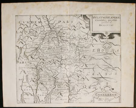 Map of Westmorland by William Kip 1607