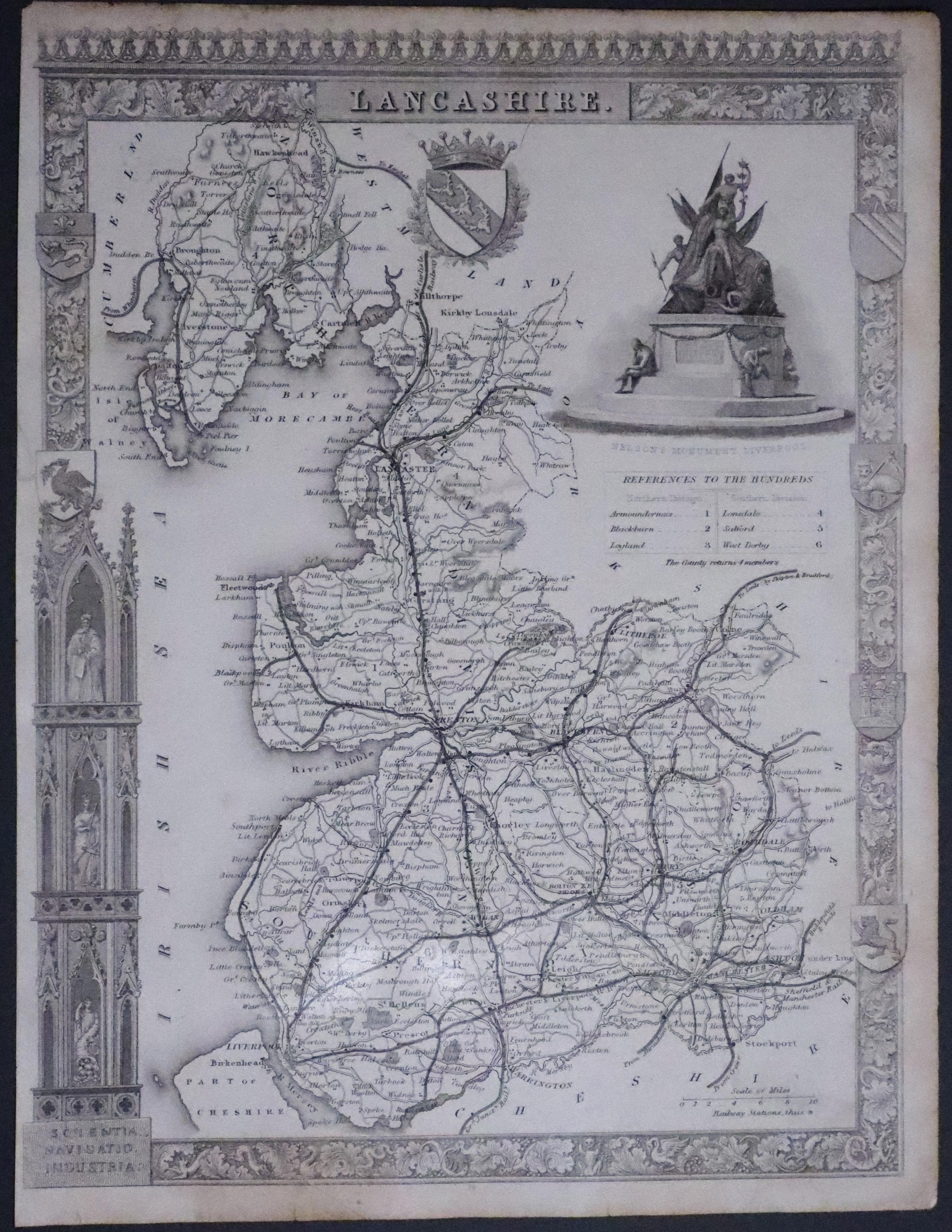 Antique Maps Of Lancashire - Richard Nicholson