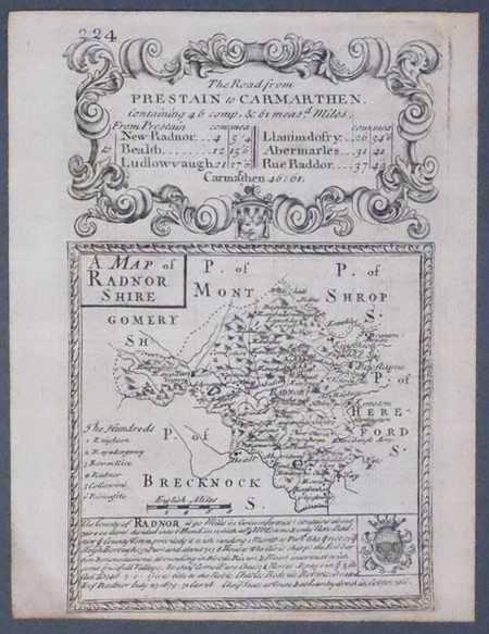 Radnorshire, John Owen & Emanuel Bowen c.1730