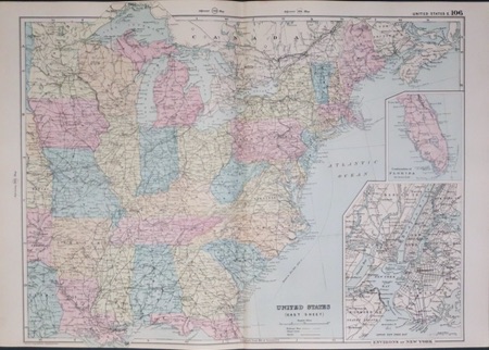 United States of America - South, G W Bacon 1891