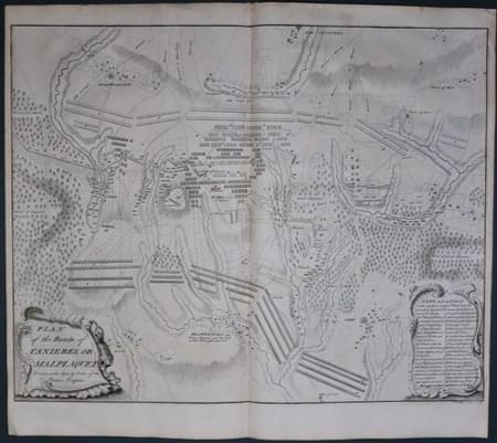 Plan of the Battle of Tanieres or Malplaquet in 1709