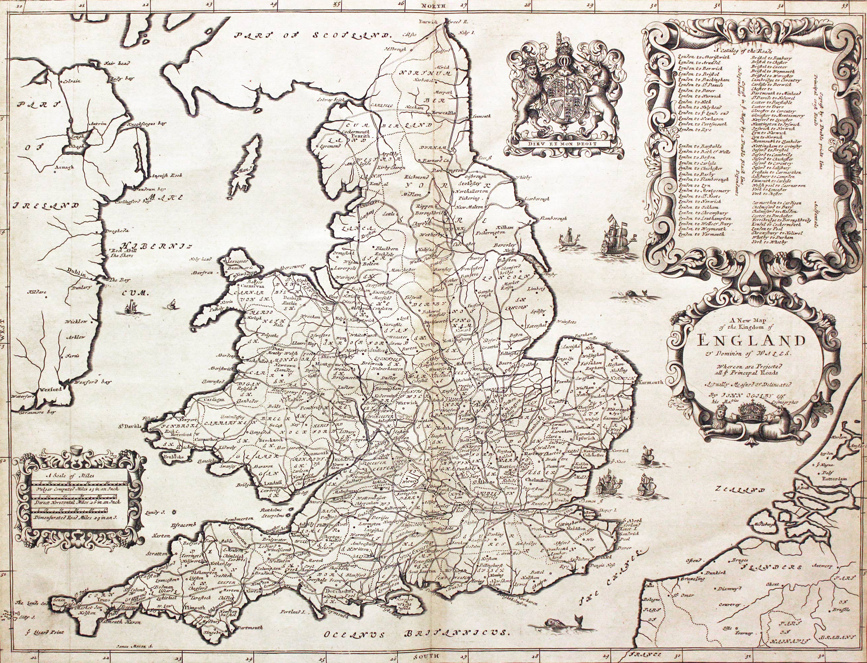 Road Maps By John Ogilby From His Britannia Atlas