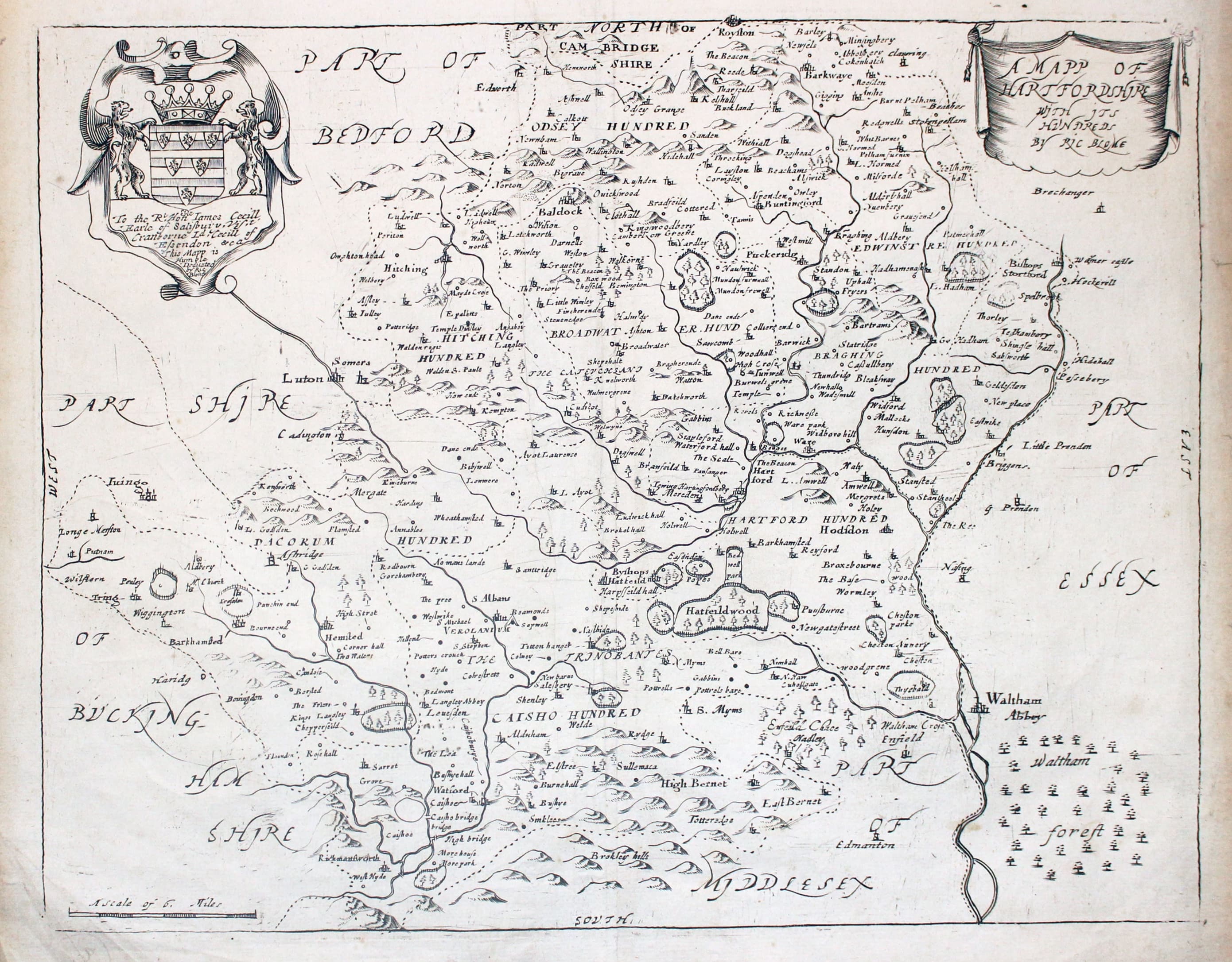 Antique maps by the English cartographer Richard Blome