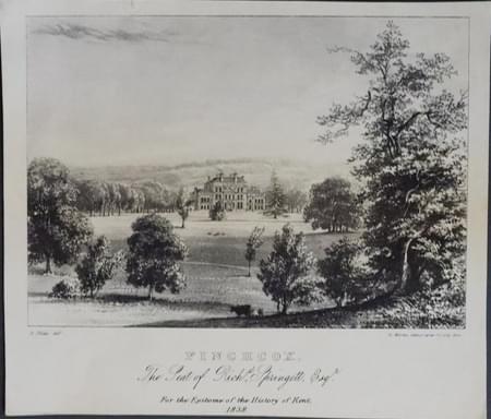 Penshurst,  Kent engraved by H. Adlard after George Shepherd, 1830