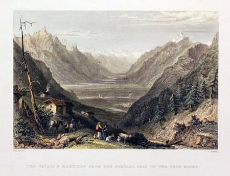 The Valais & Martigny from the Forclas Pass of the Tete Noir