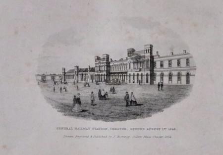 Chester Railway Station c.1854