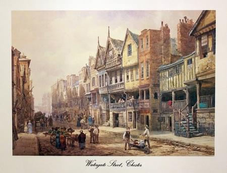 View of of Watergate Street, Chester by Louise Rayner