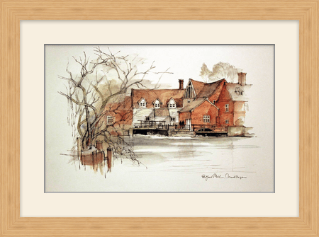 Framed picture of Flatford Mill, Suffolk by Mads Stage